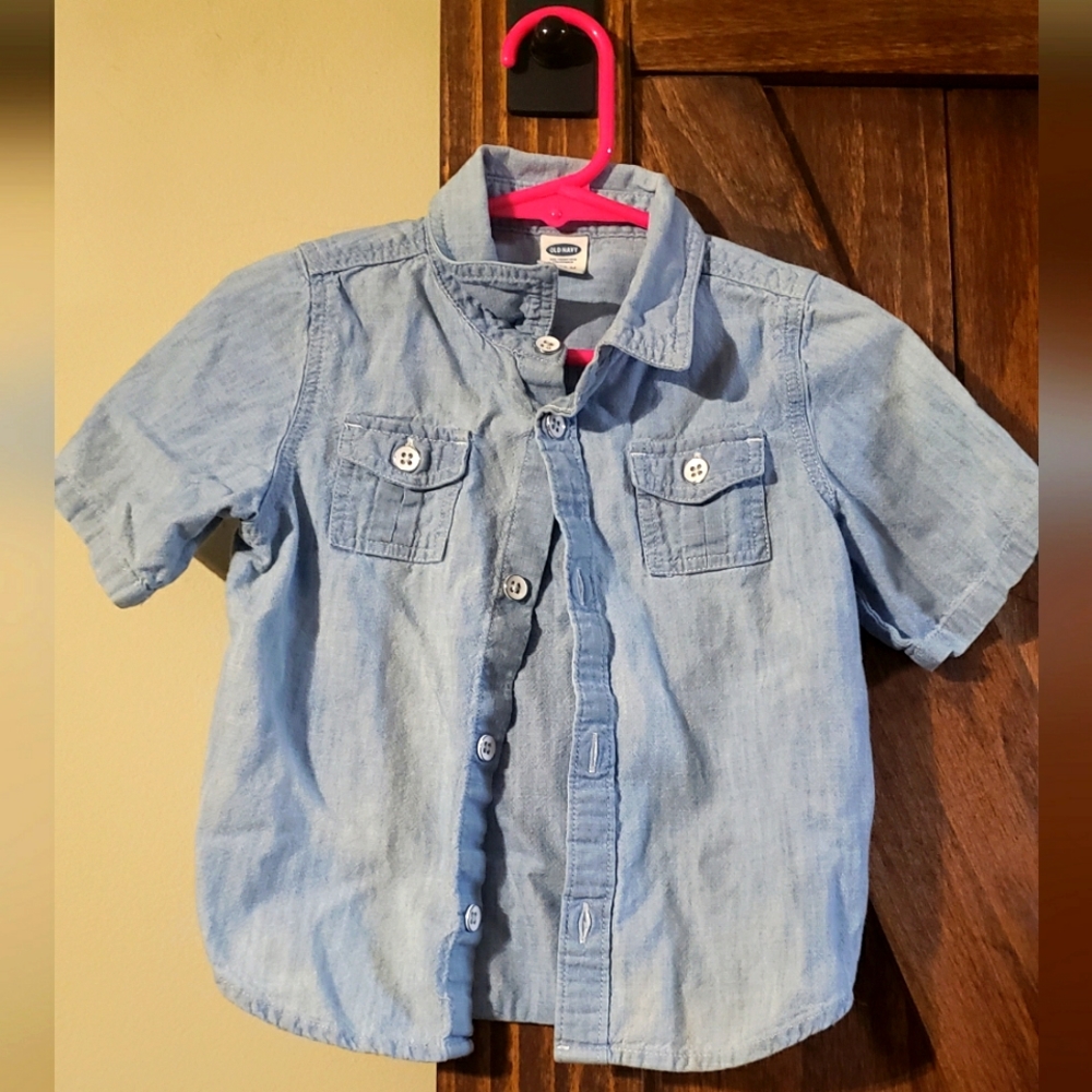 Boys Button Up Short Sleeve Shirt